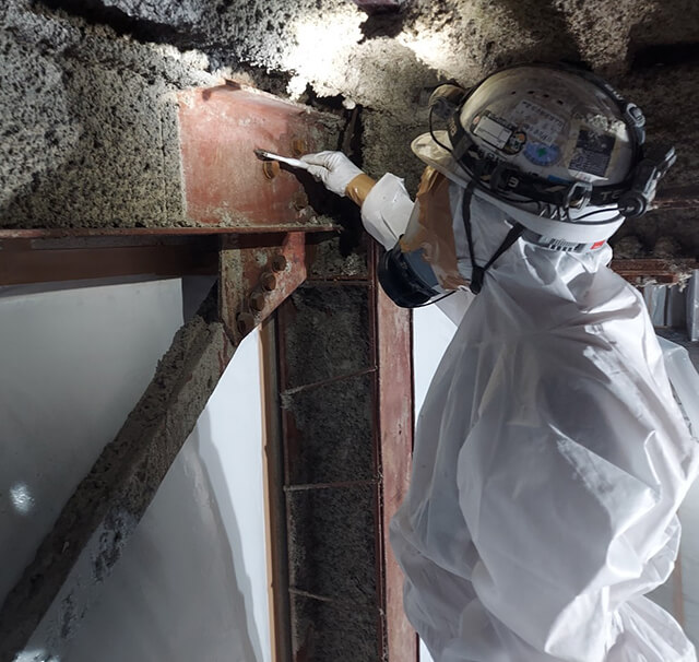 大阪市某ビルLV1吹付け石綿除去工事