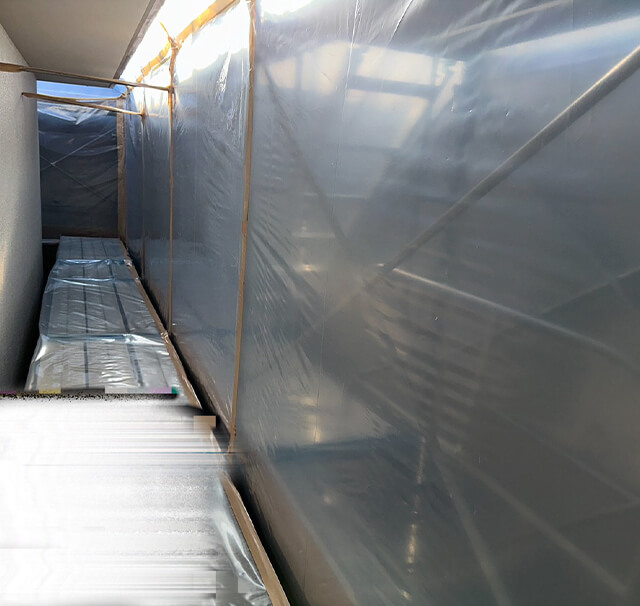 広島市某ビルアスベストLV3外壁共用部1500㎡除去工事